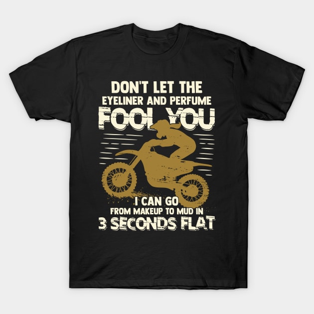 Motocross Girl Dirt Bike Racing Woman Racer Gift T-Shirt by Dolde08